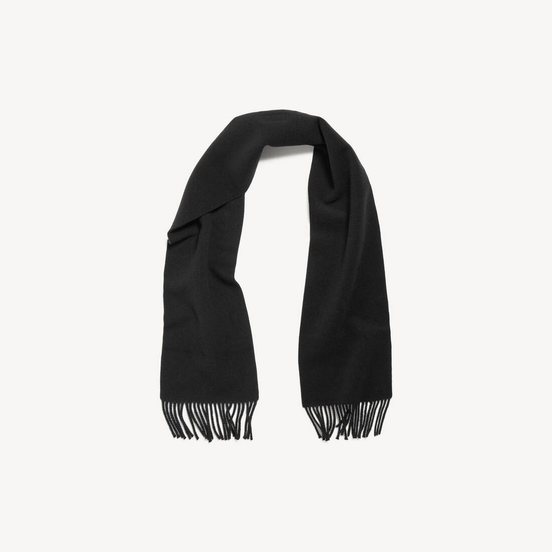 Bufanda con flecos para hombre en negro