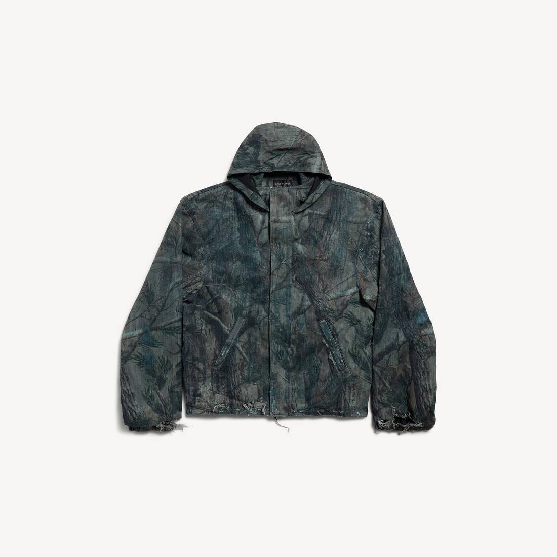Chaqueta de trabajo con capucha para hombre en marrón