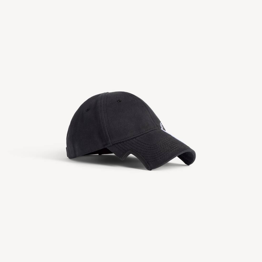 Gorra de cursive para hombre en negro lavado