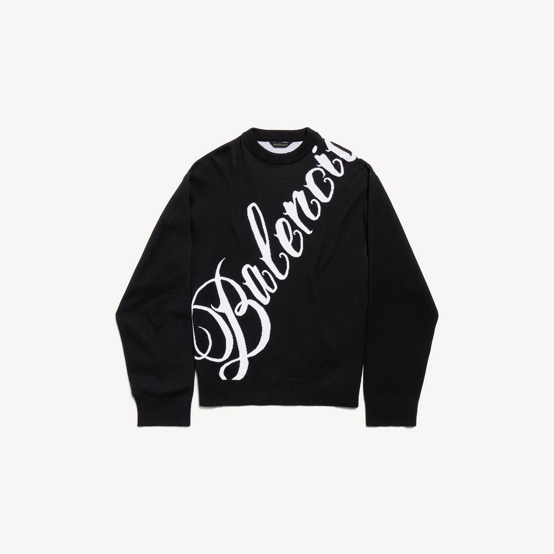 Crewneck Big B para hombre en negro/blanco