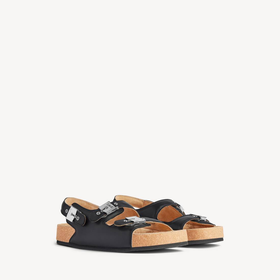 Sandalias planas para mujer Balenciaga I Scholl en negro