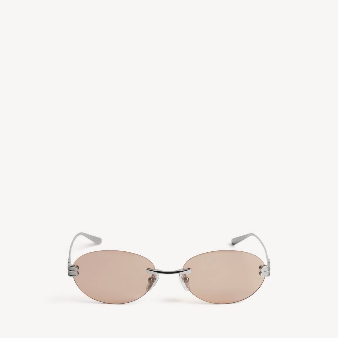 Gafas de sol Gossip Oval AF en metal ruthenio oscuro con lentes marrones