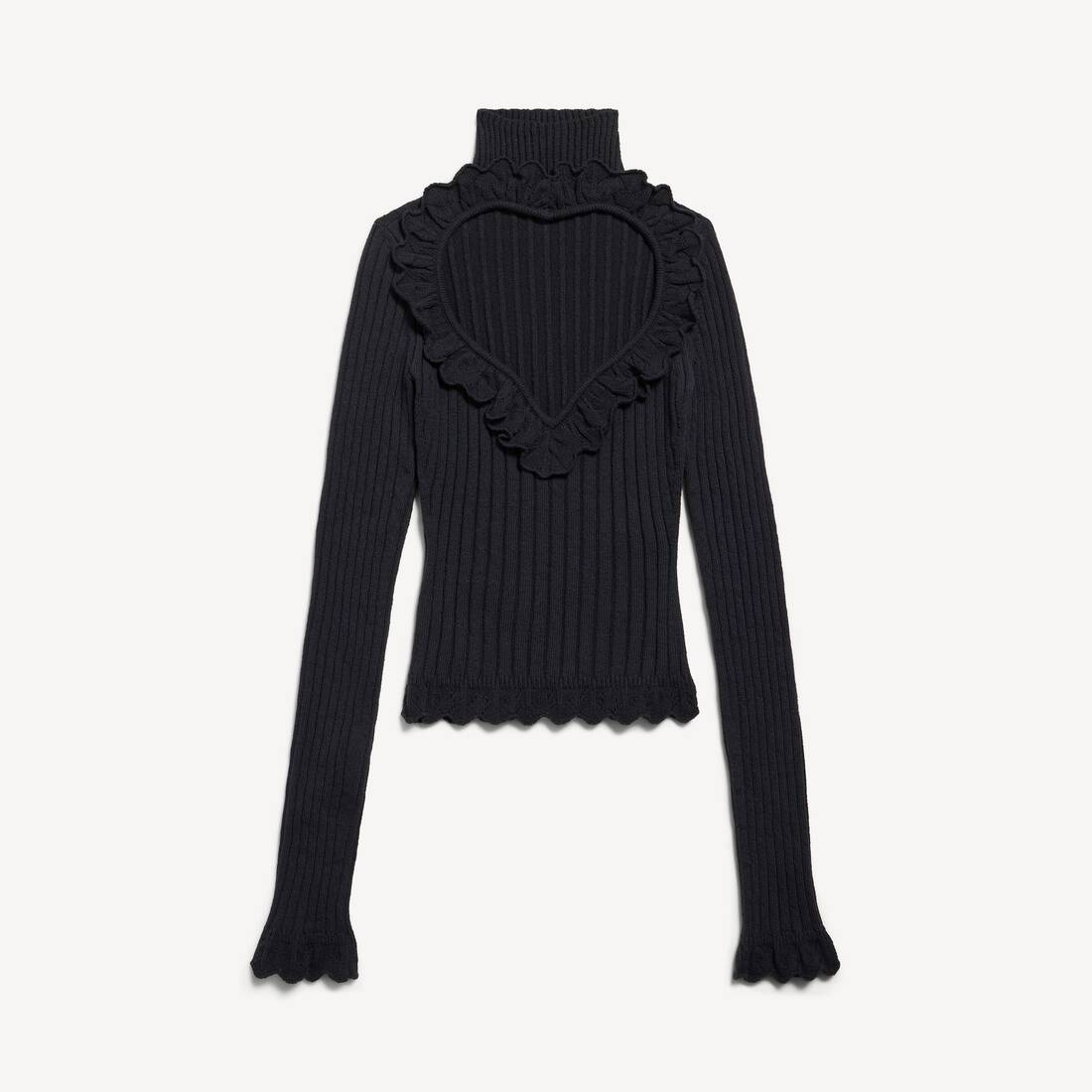 Top de corazón para mujer en negro