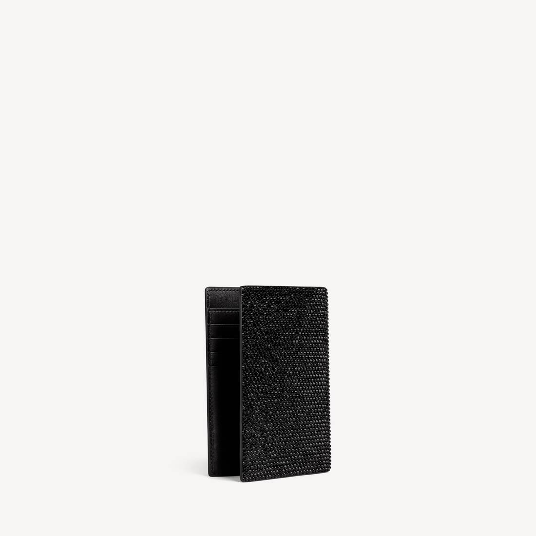 Portapasaporte para Hombre con Strass en Negro