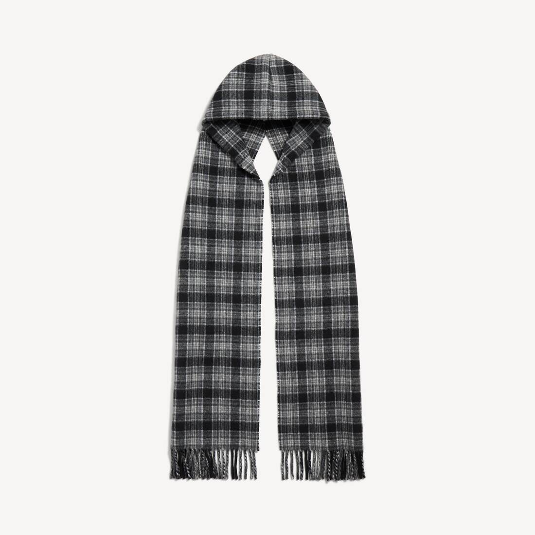 Bufanda con capucha para hombre en gris