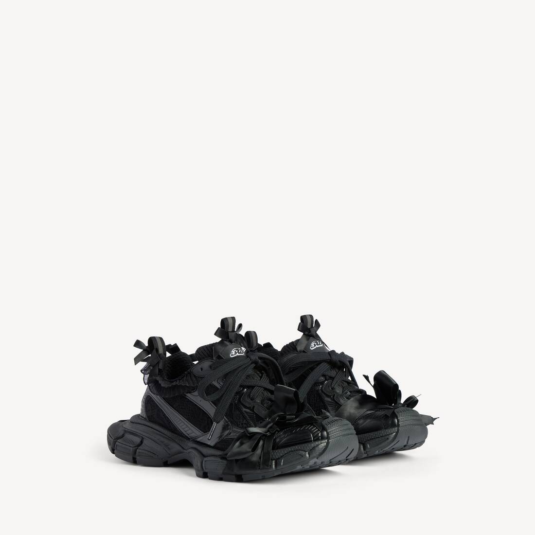 Zapatilla de encaje para mujer 3XL en negro