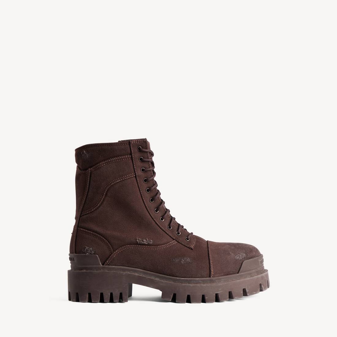 Bota de combate para hombre en color marrón oscuro