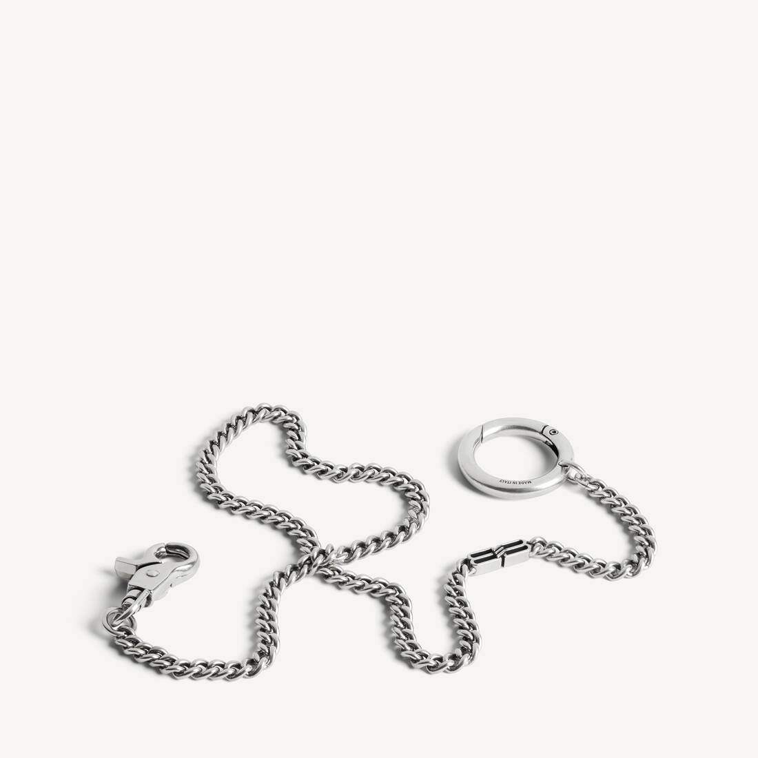 Cadena para Pantalones de Hombre con Icono BB en Plata Antigua