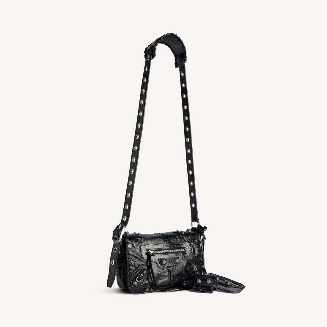 Bolso de solapa Le Cagole para hombre XS en negro