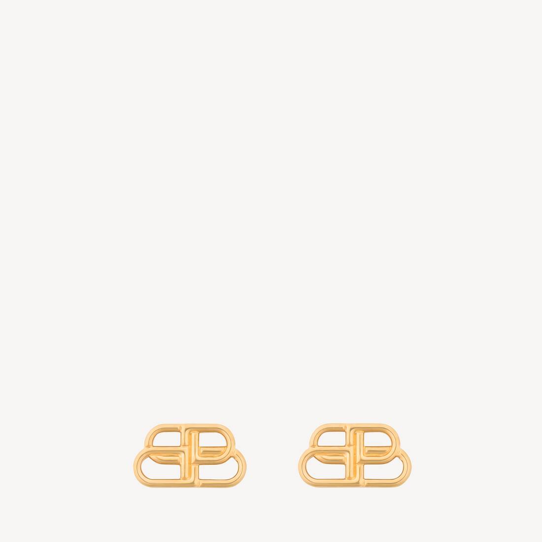 Pendientes de mujer con diseño BB S en oro