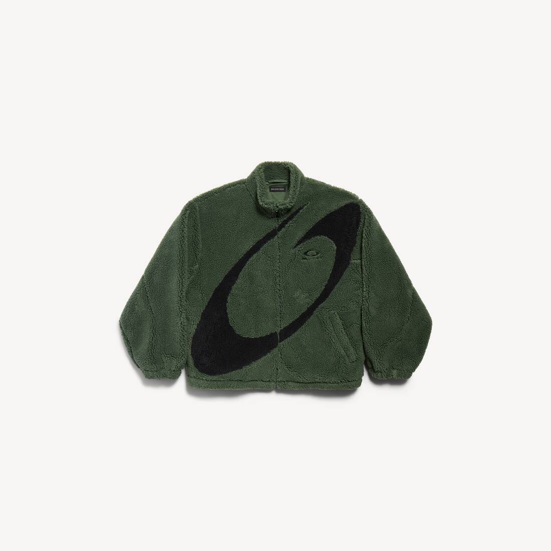 Chaqueta de cierre con cremallera con icono Loop para hombre en caqui