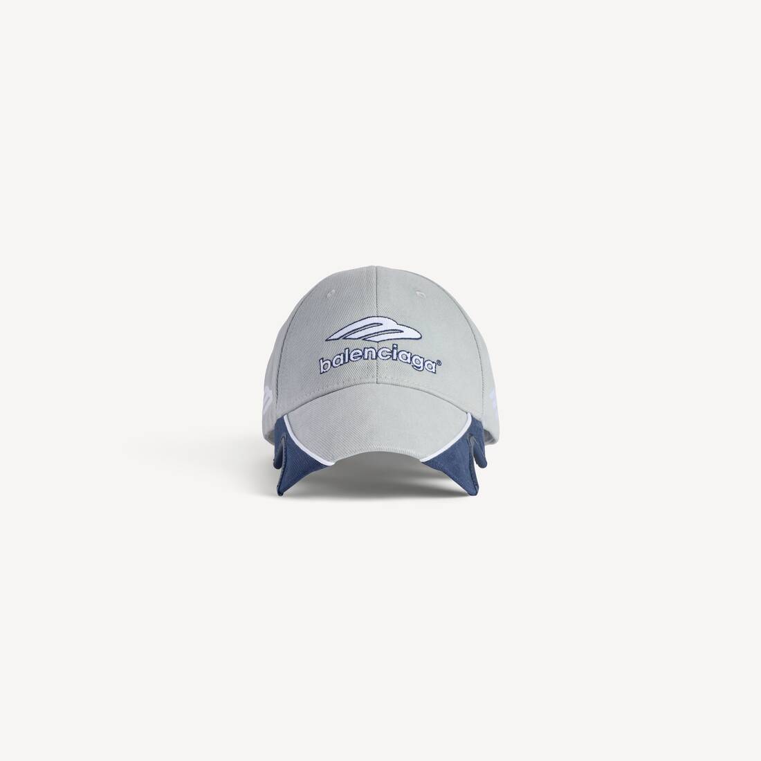 Gorra de fútbol para hombre en gris claro/azul