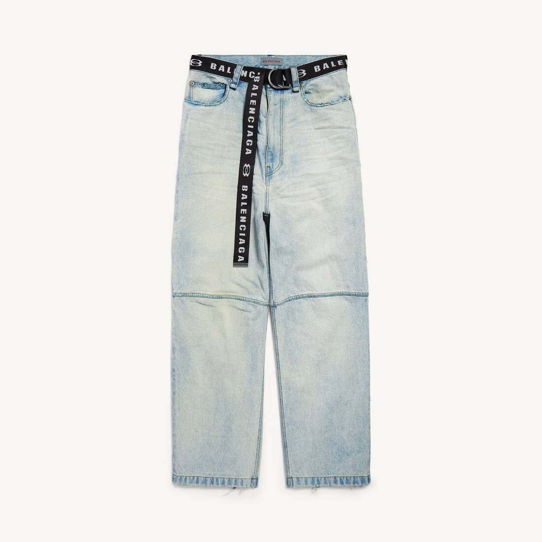 Pantalones con cinturón para hombre en azul claro