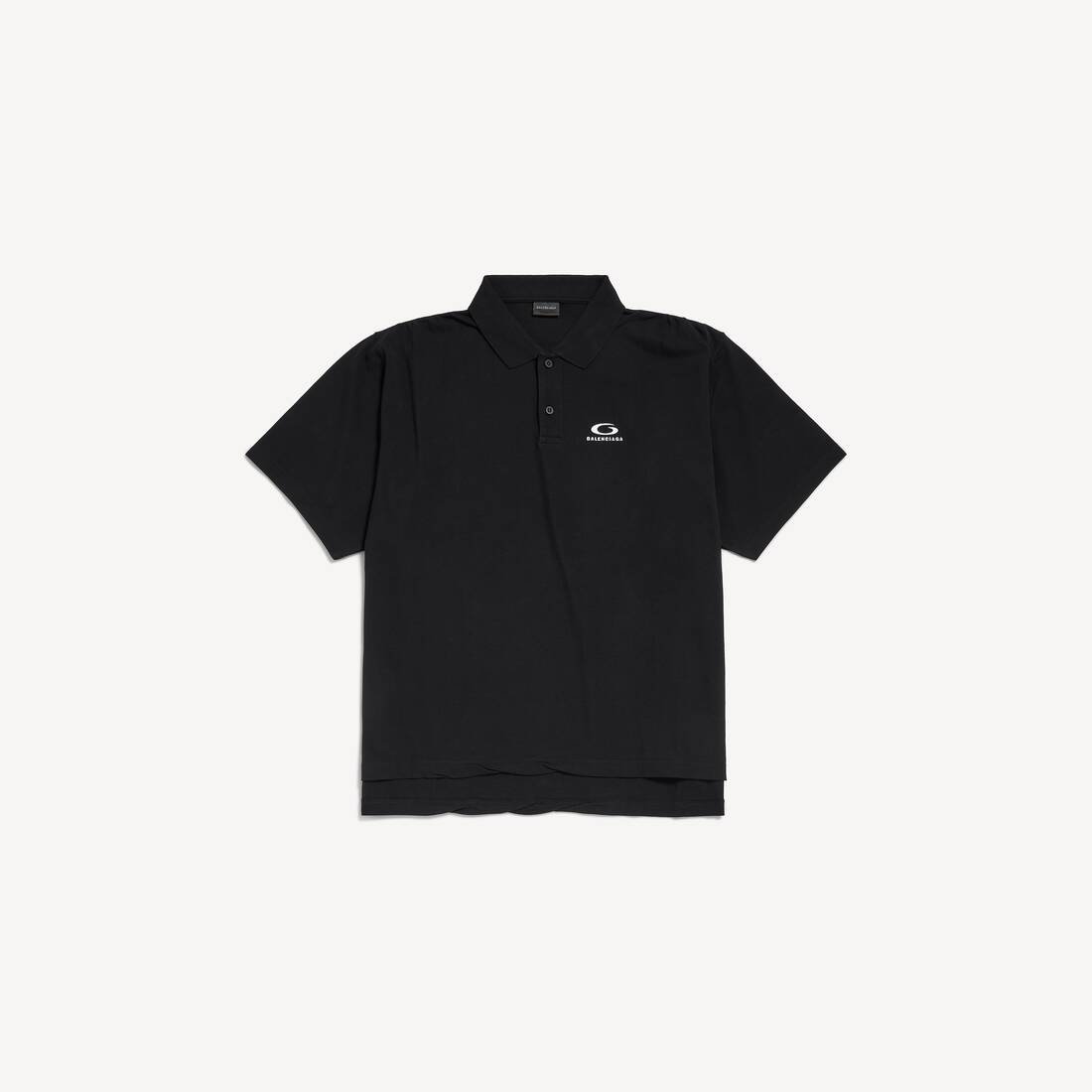 Polo clásico regular para hombre en negro