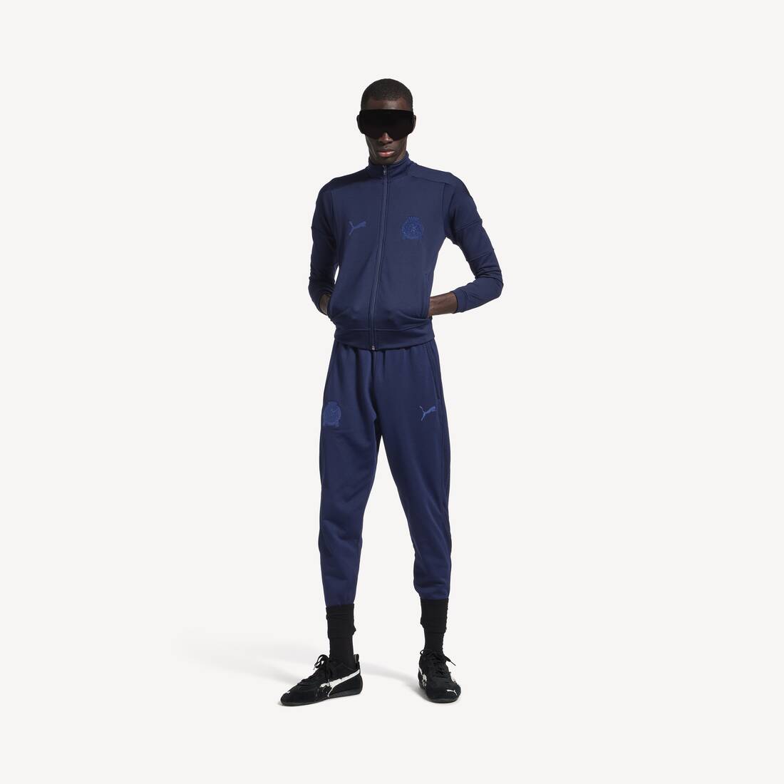 Chaqueta de chándal ajustada Balenciaga I Puma en azul marino