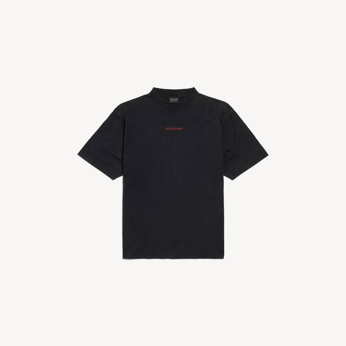 Camiseta hombre Balenciaga modelo medio en negro/rojo desgastado