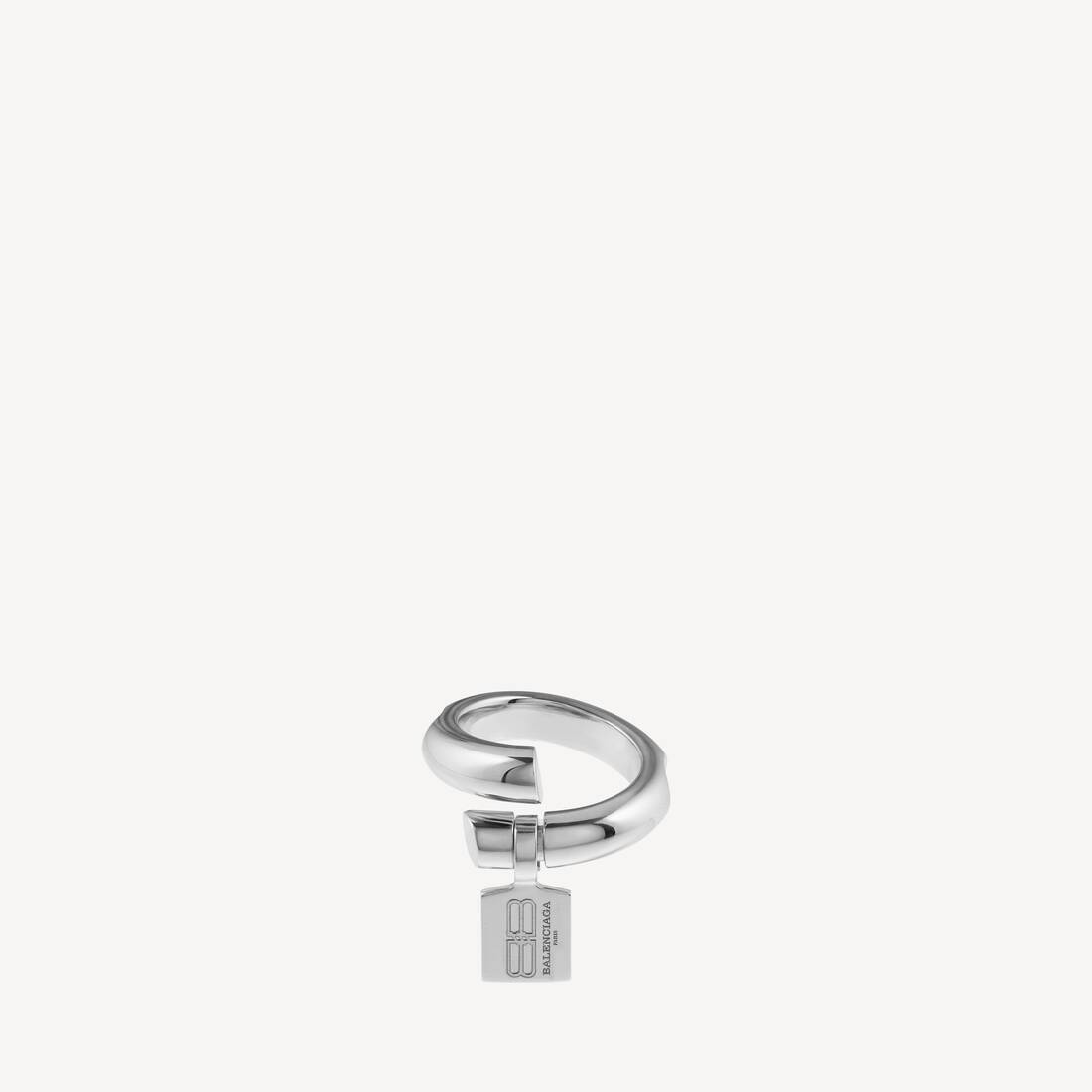 Anillo de etiqueta Saint-Germain para mujer en plata brillante