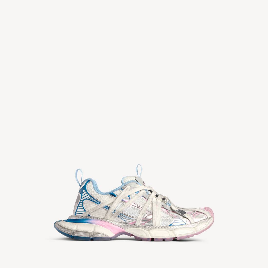 Zapatilla para mujer 3XL Extreme Laces B en blanco/gris/azul/rosa