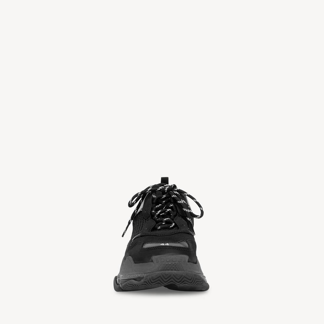 Zapatilla masculina Triple S con suela transparente en negro