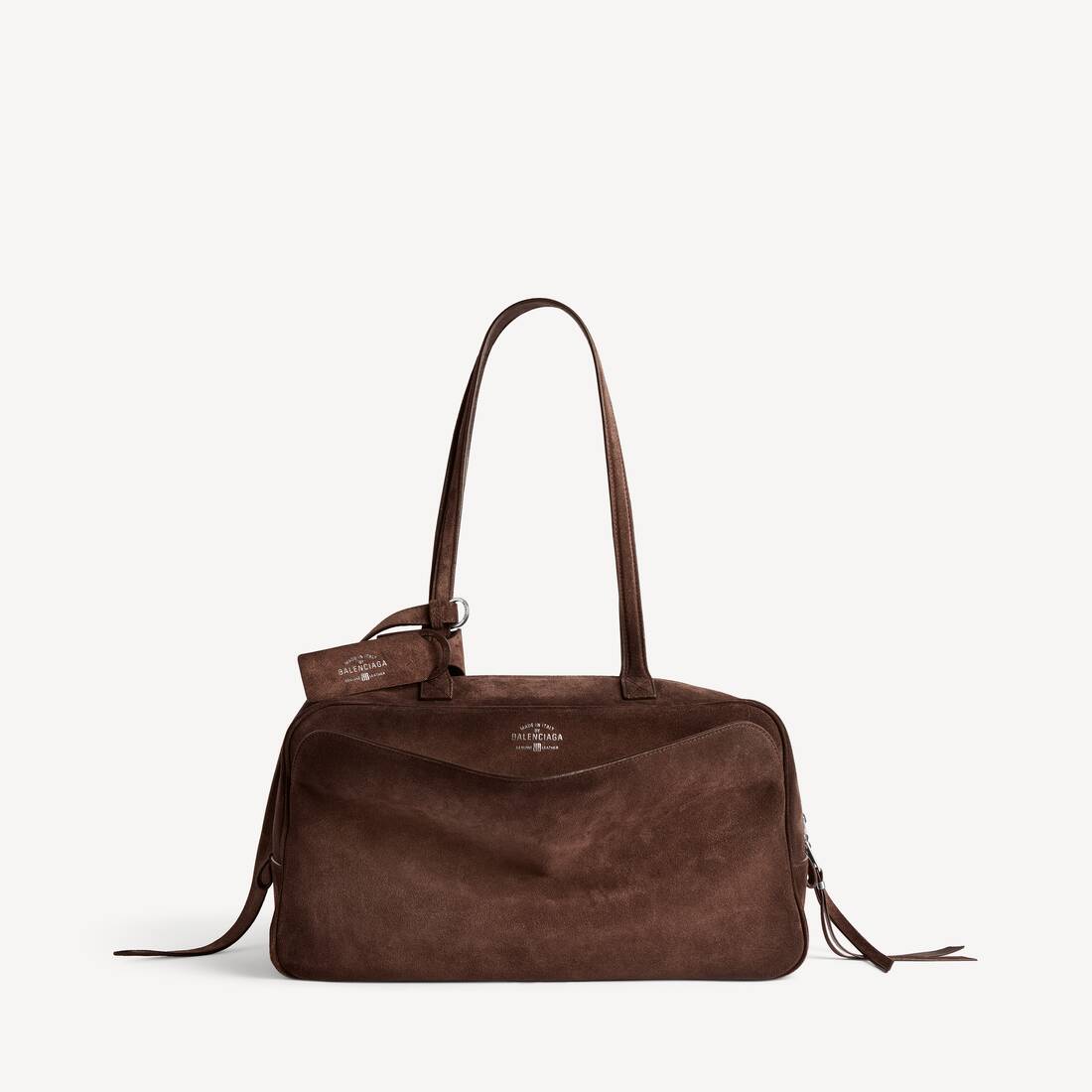 Bolso de boliche para mujer Carrie mediano en beige claro