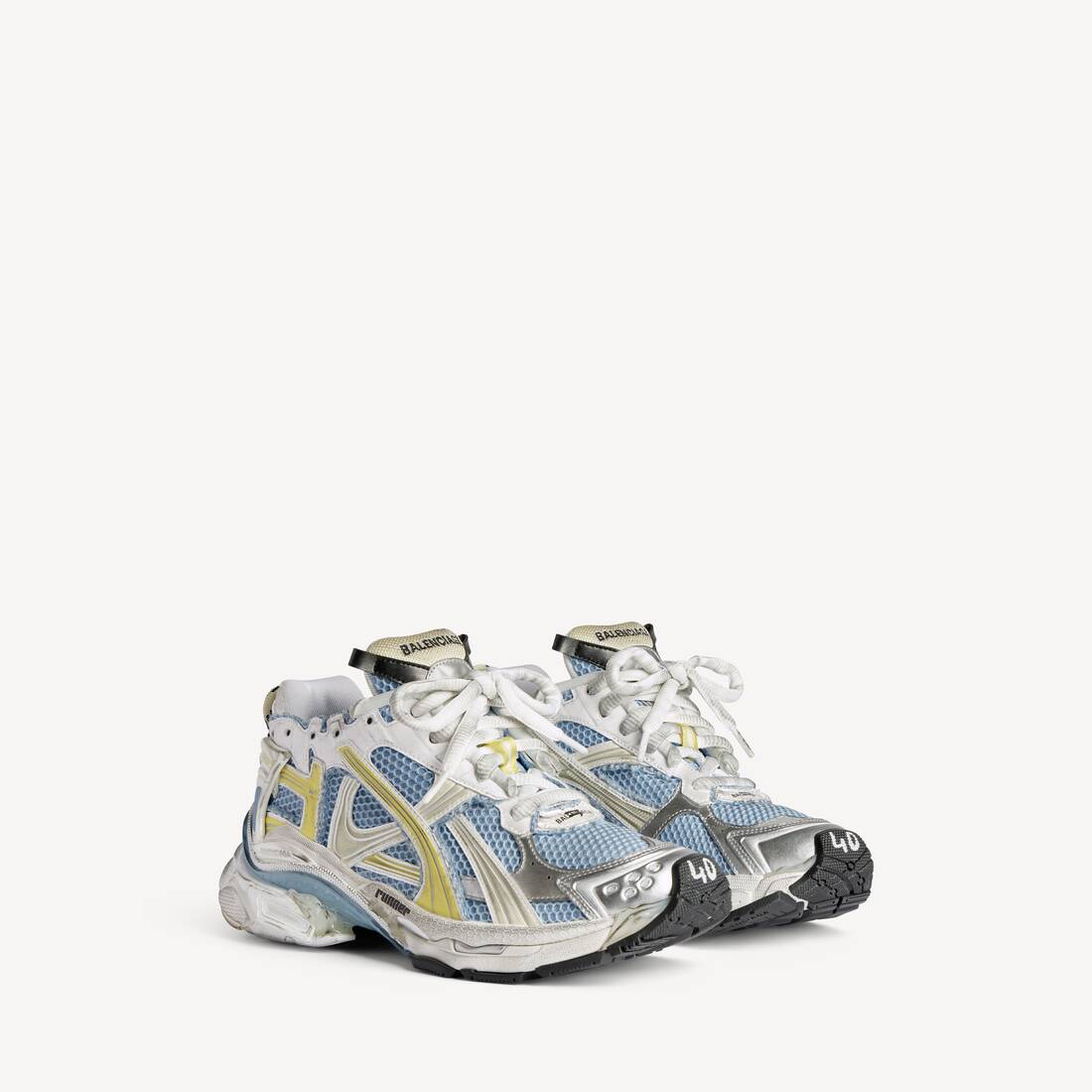 Zapatilla deportiva para mujer en azul/amarillo/blanco