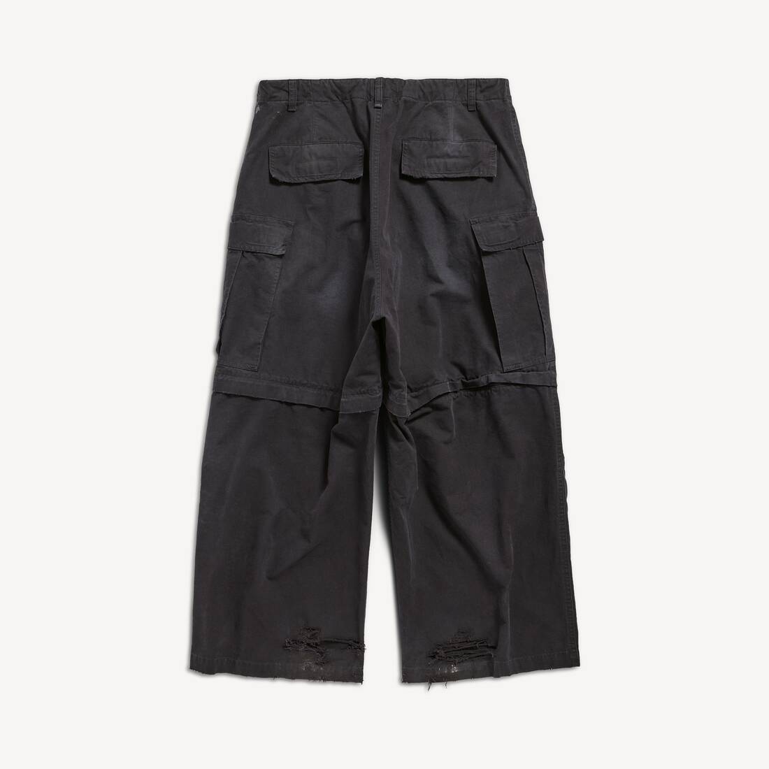 Pantalones de carga grandes Balenciaga en negro
