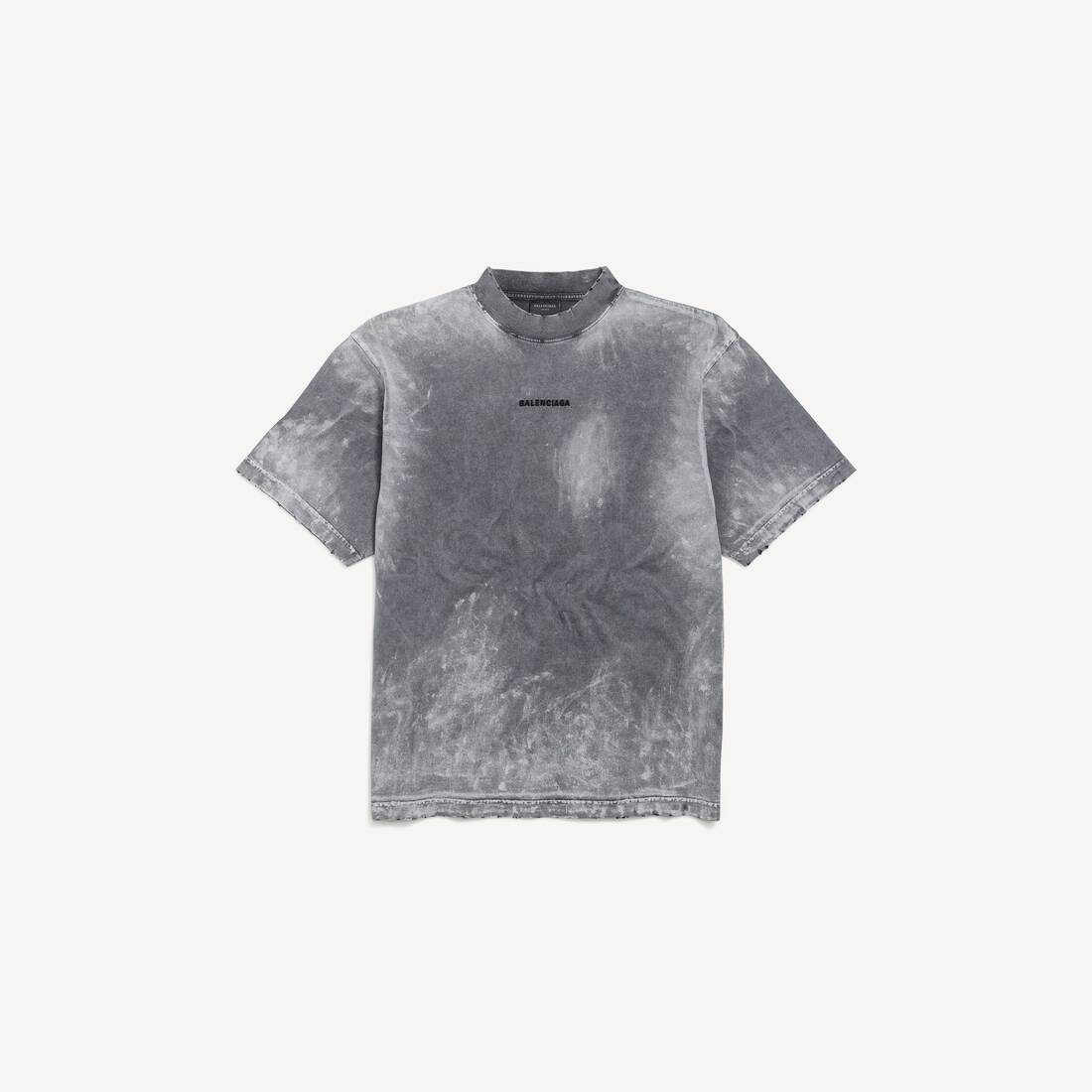 Camiseta de hombre Balenciaga con corte medio en gris