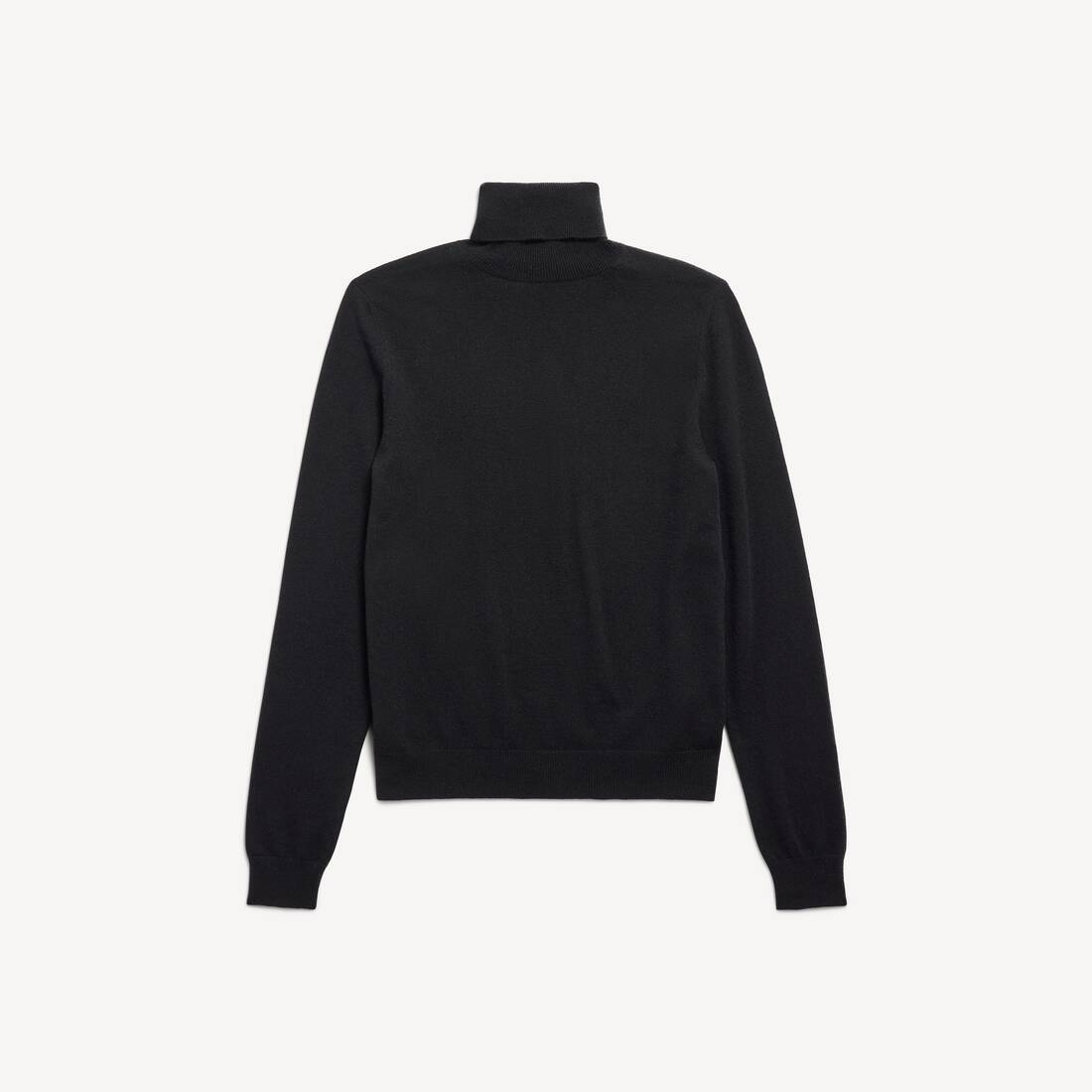 Suéter de cuello vuelto estándar para hombre en negro