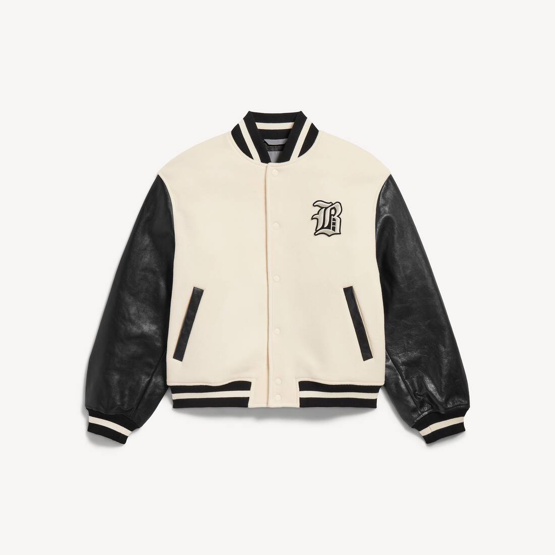 Chaqueta de Varsity de Balenciaga para Hombre | Colaboración NBA en marfil