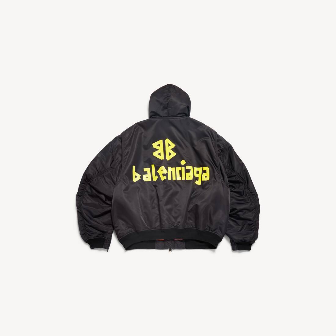 Chaqueta ligera tipo cinta con capucha para hombre en negro