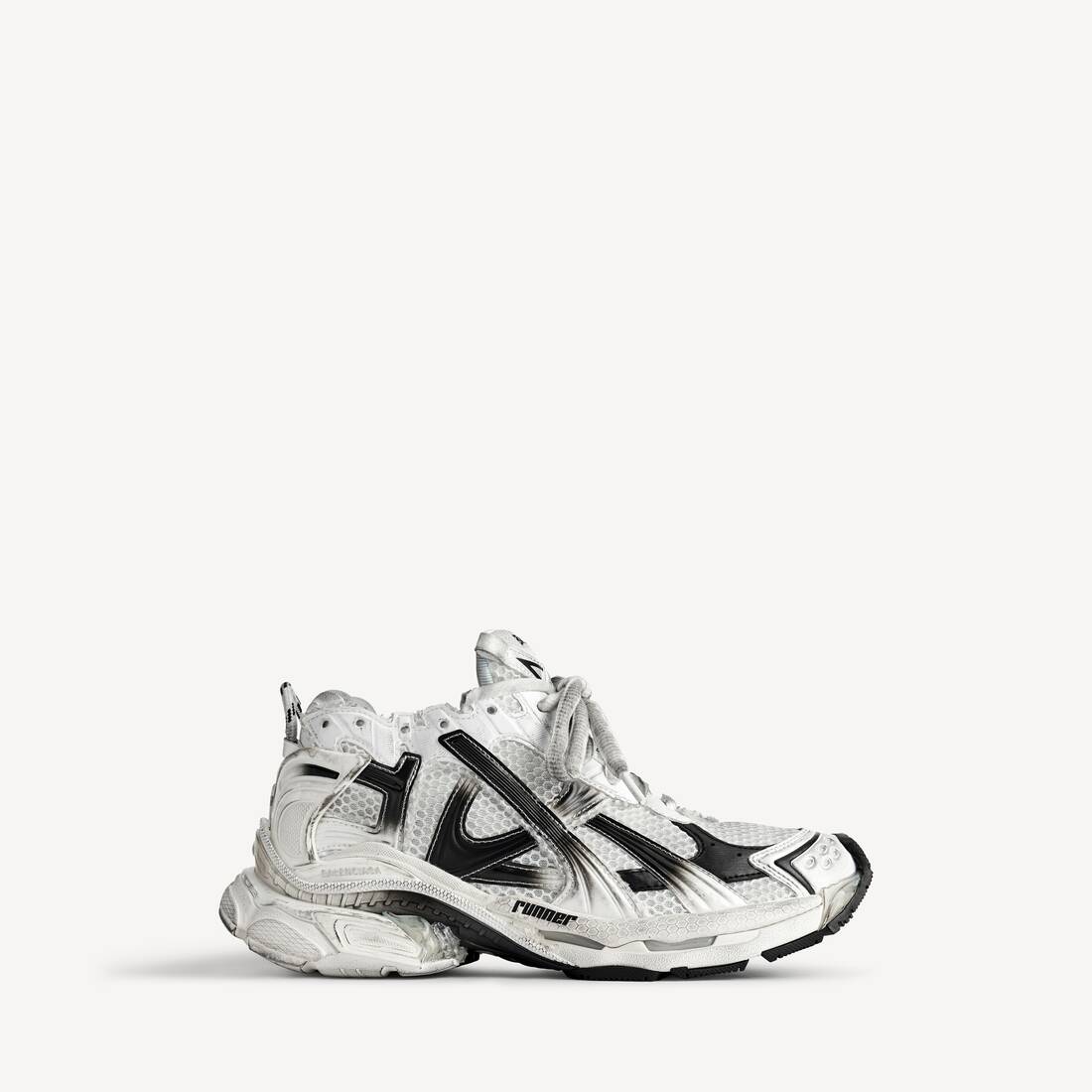 Zapatilla deportiva para mujer con gradiente blanco/negro