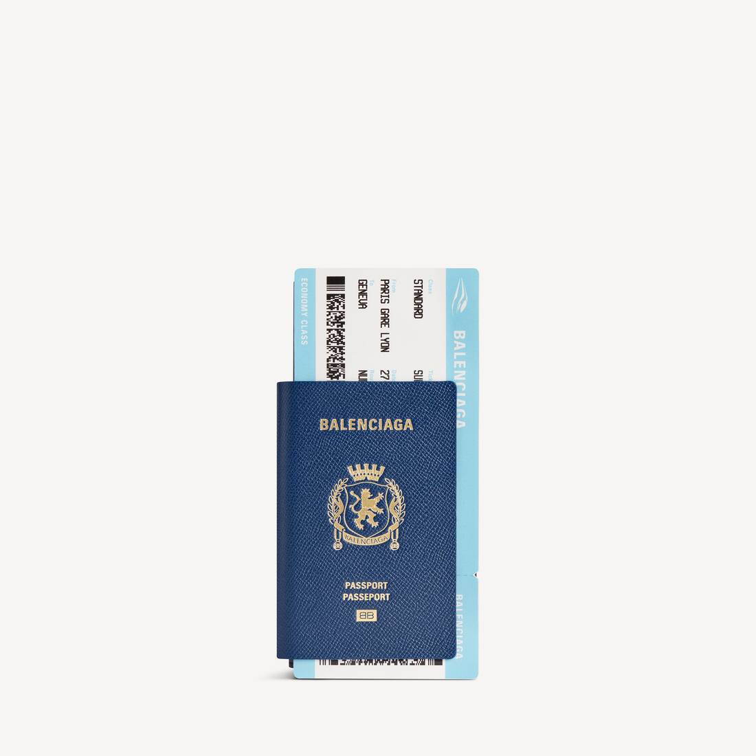 Cartera larga para hombre con pasaporte 1 boleto en azul pasaporte
