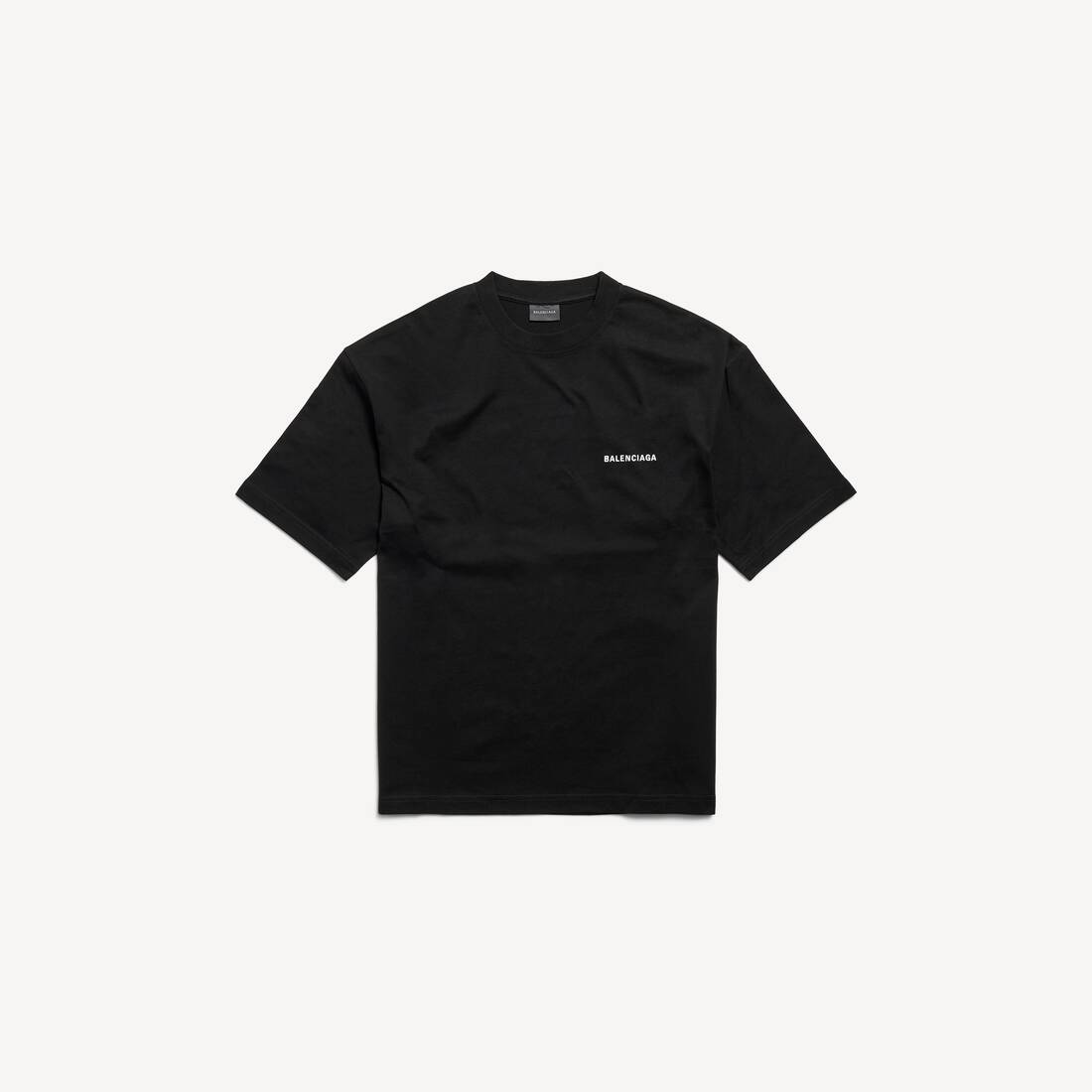 Camiseta de hombre con logo, ajuste medio, negro
