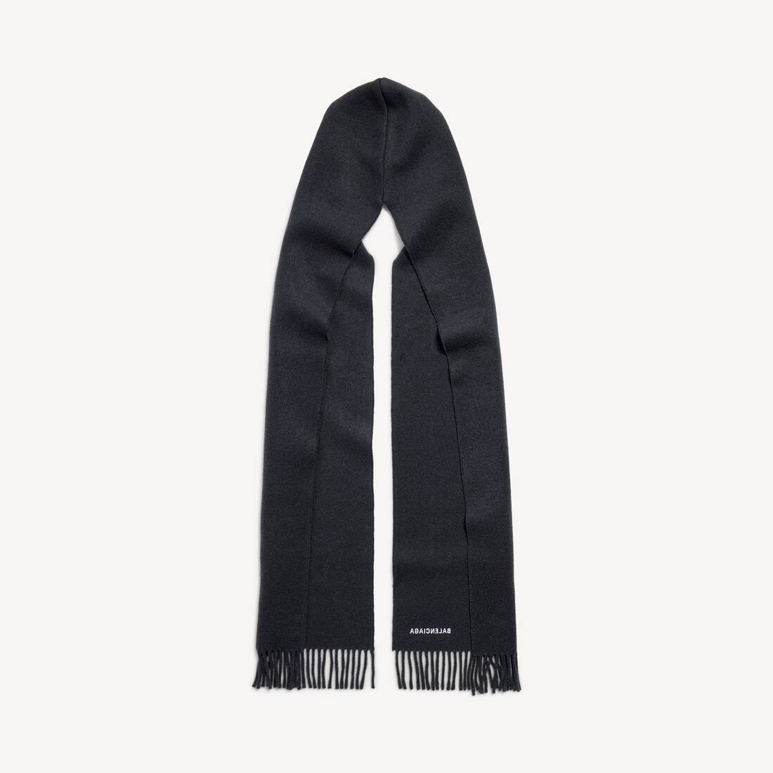 Bufanda con capucha para hombre en negro desvanecido