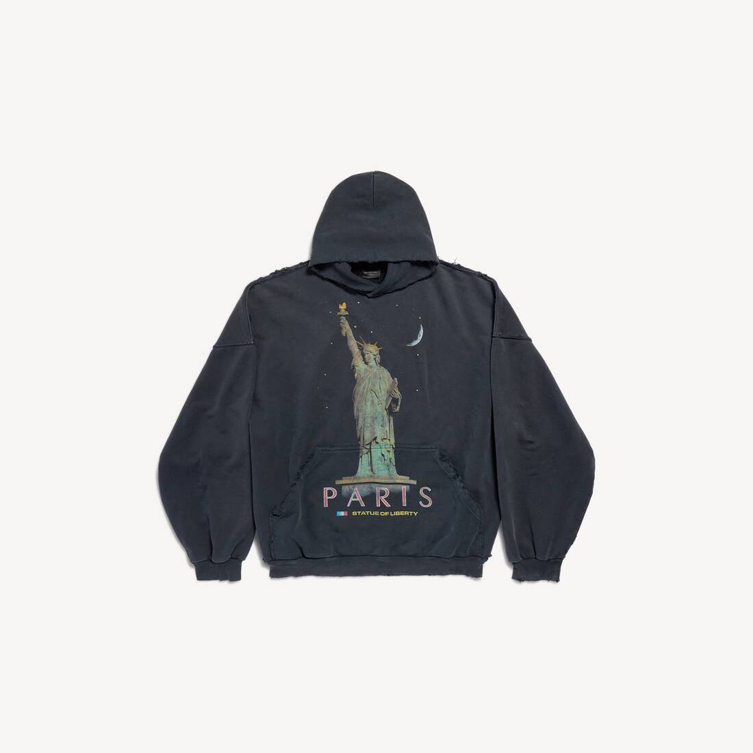Sudadera Paris Liberty Oversized en Negro
