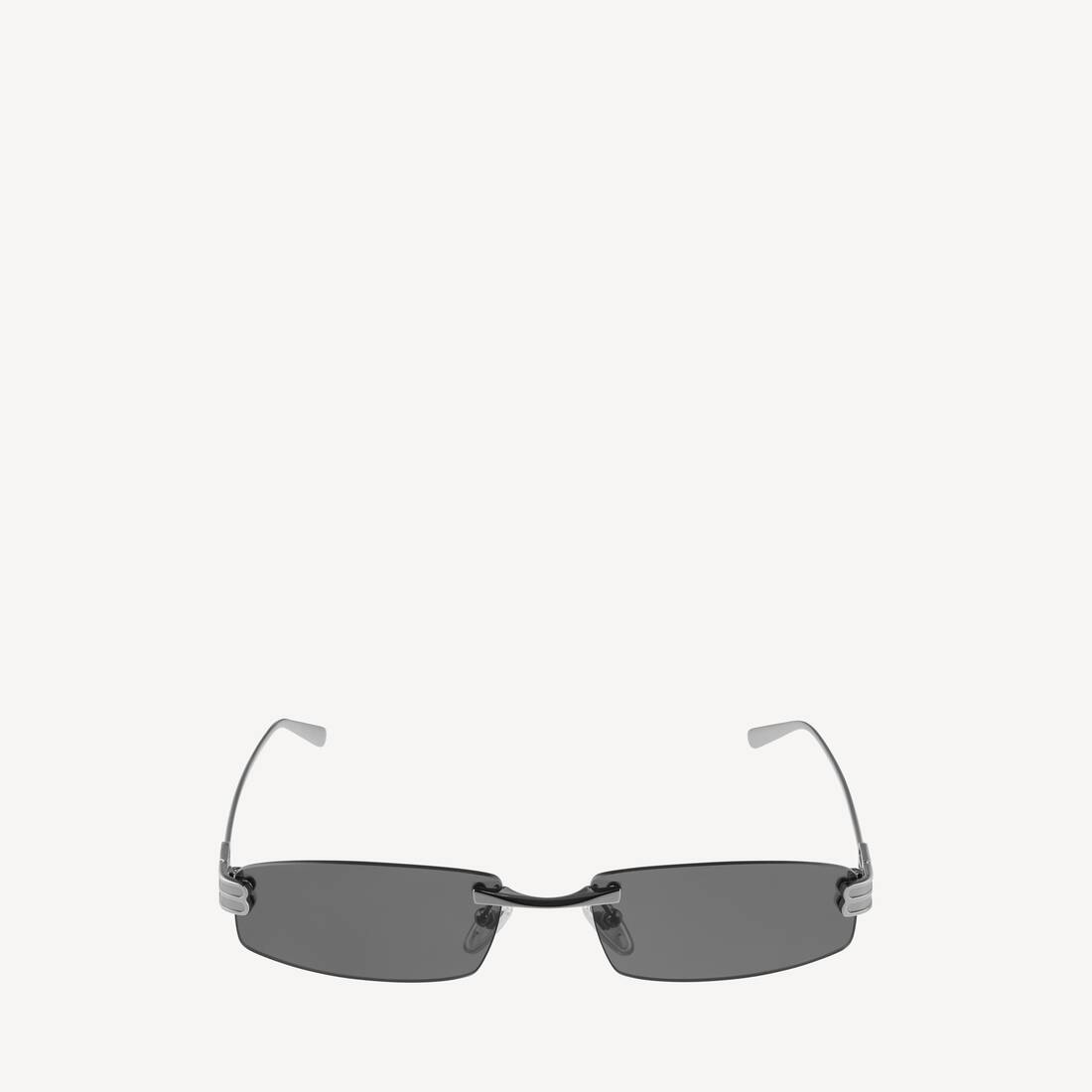Gafas de sol rectangulares para mujer en plata claro