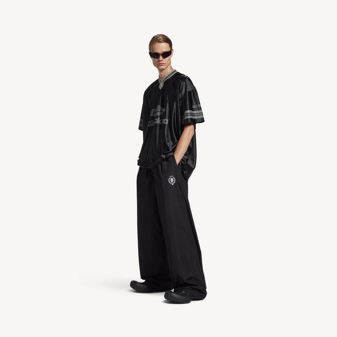 Pantalones de chándal de fútbol para hombre en negro