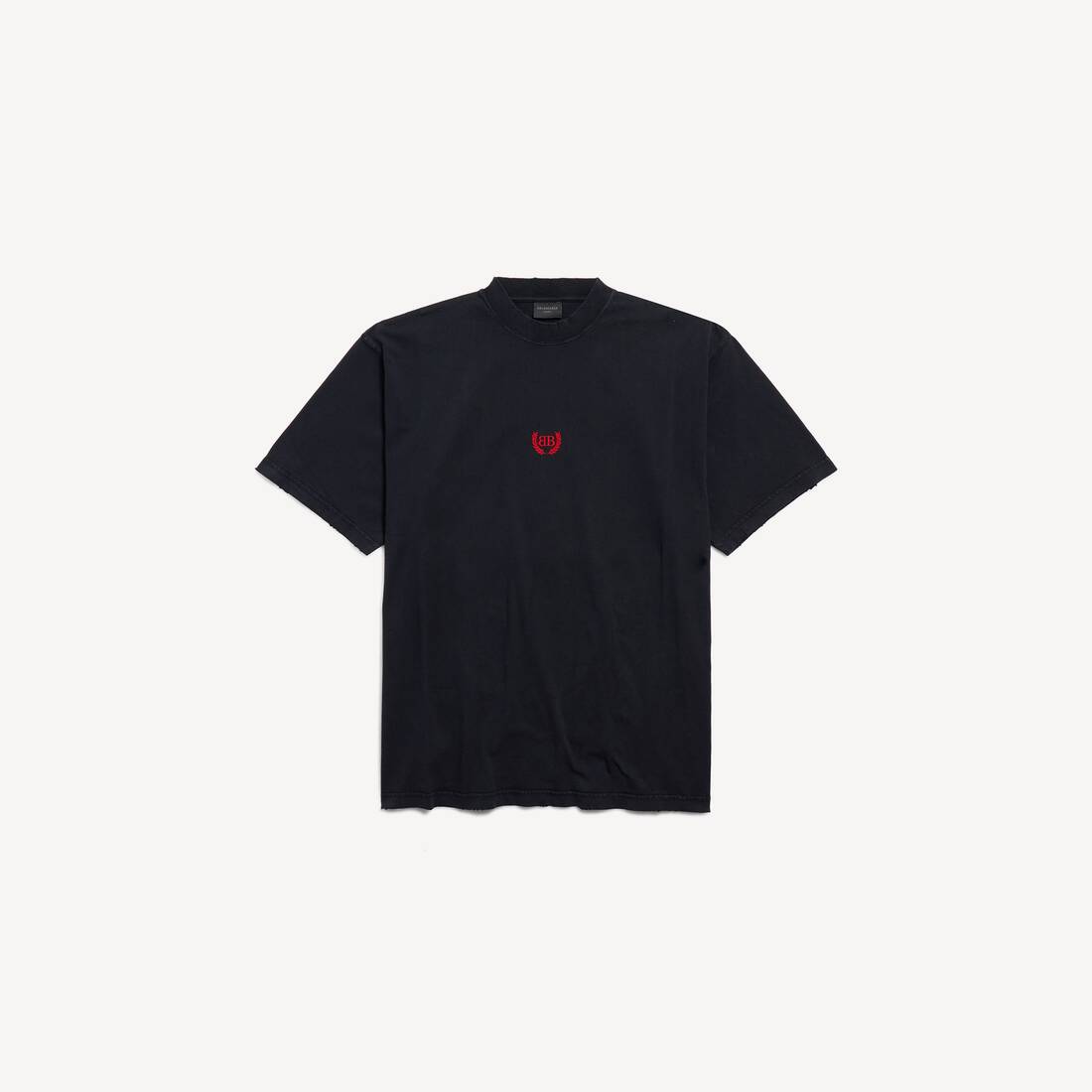 Camiseta clásica de hombre Laurel talla media en negro desgastado
