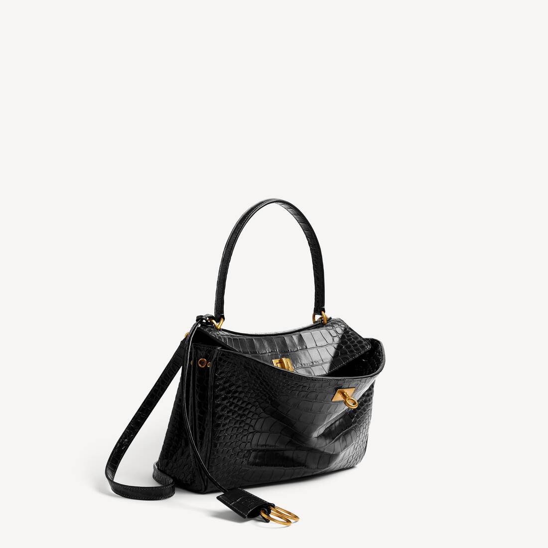 Bolso de Rodeo para Mujer Pequeño en Negro