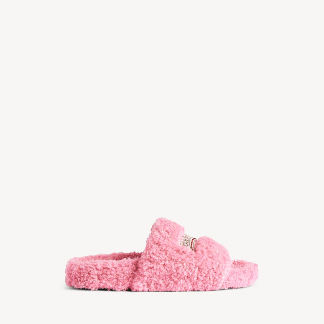 Mula Abierta de Pelo para Mujer en Rosa Dulce