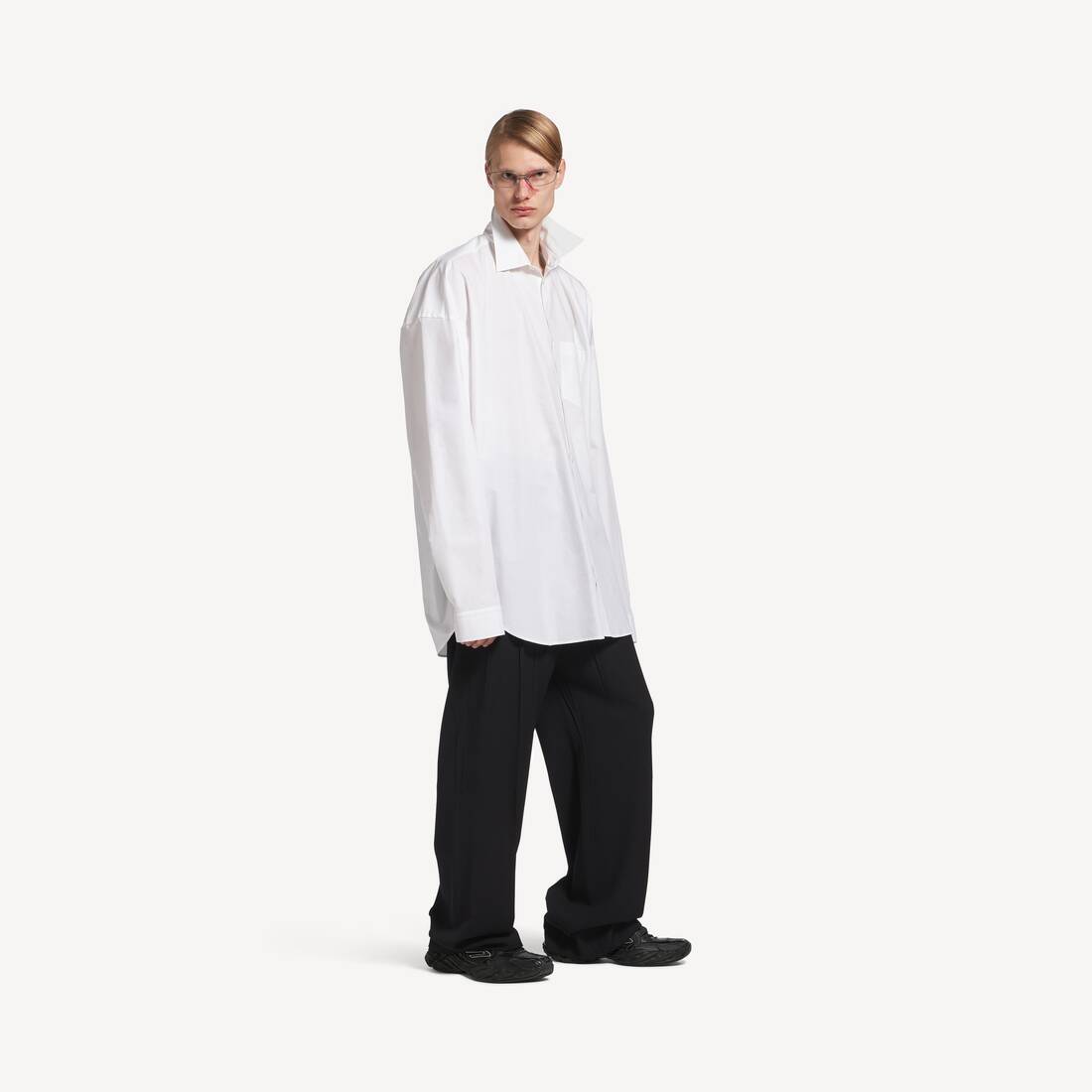 Camisa para Hombre de Tipo Capucha en Blanco
