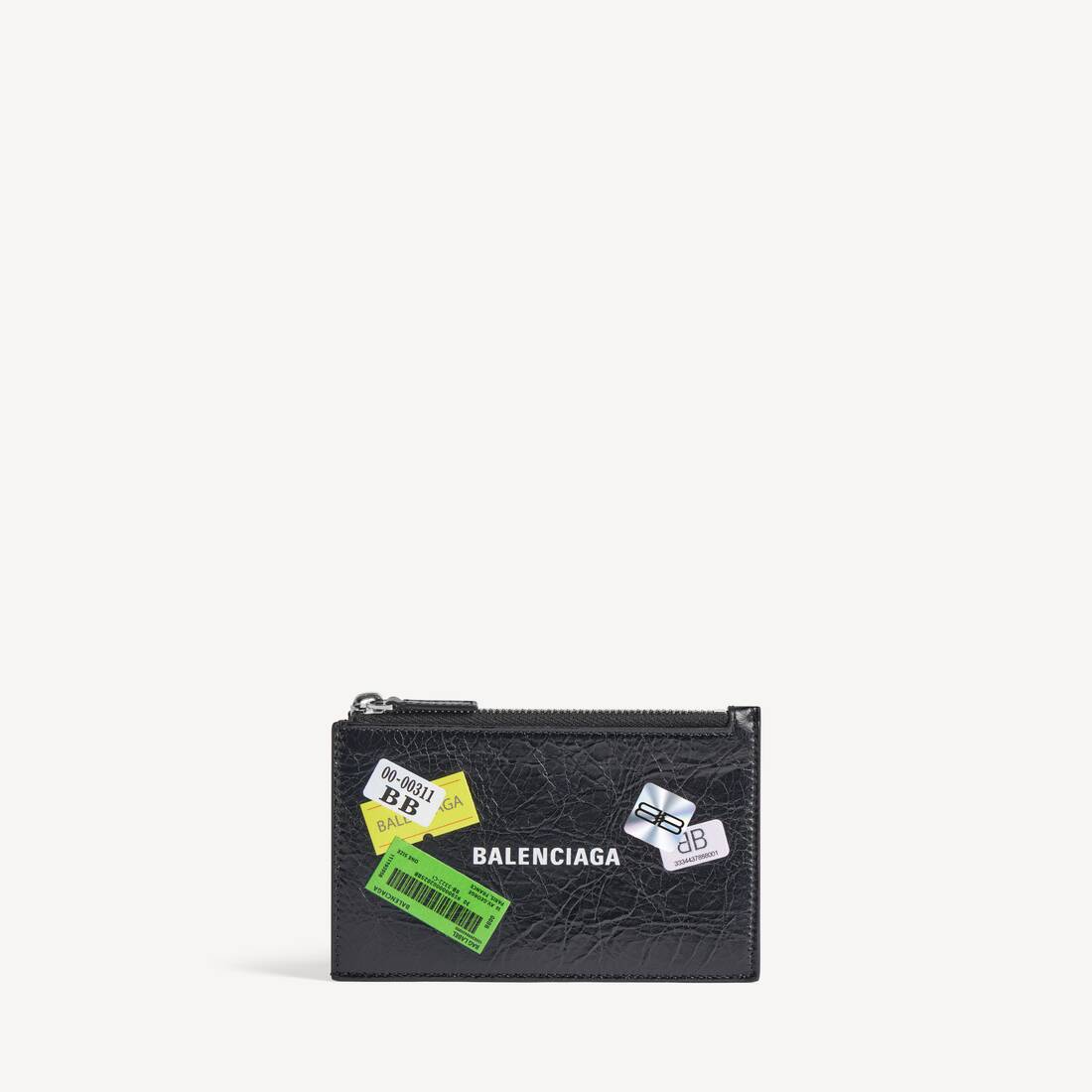 Portamonedas y tarjetas grande para hombre en negro/multicolor