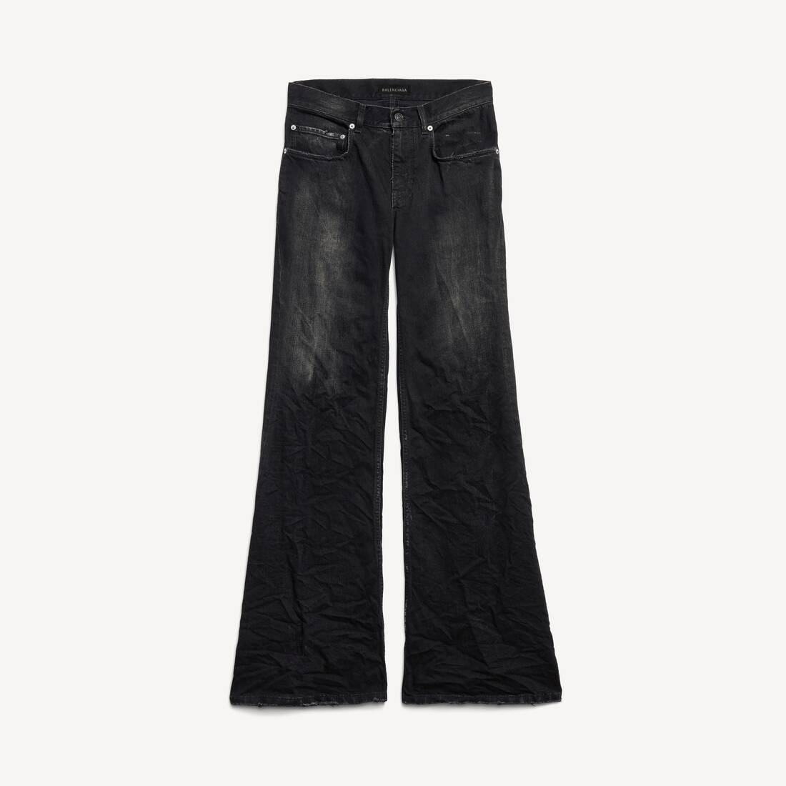 Pantalones de pierna ancha para mujer en negro