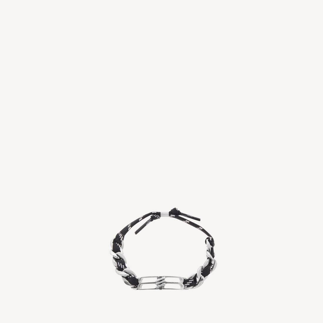 Brazaleta de encaje Bb Icon en plata antigua/negro/blanco