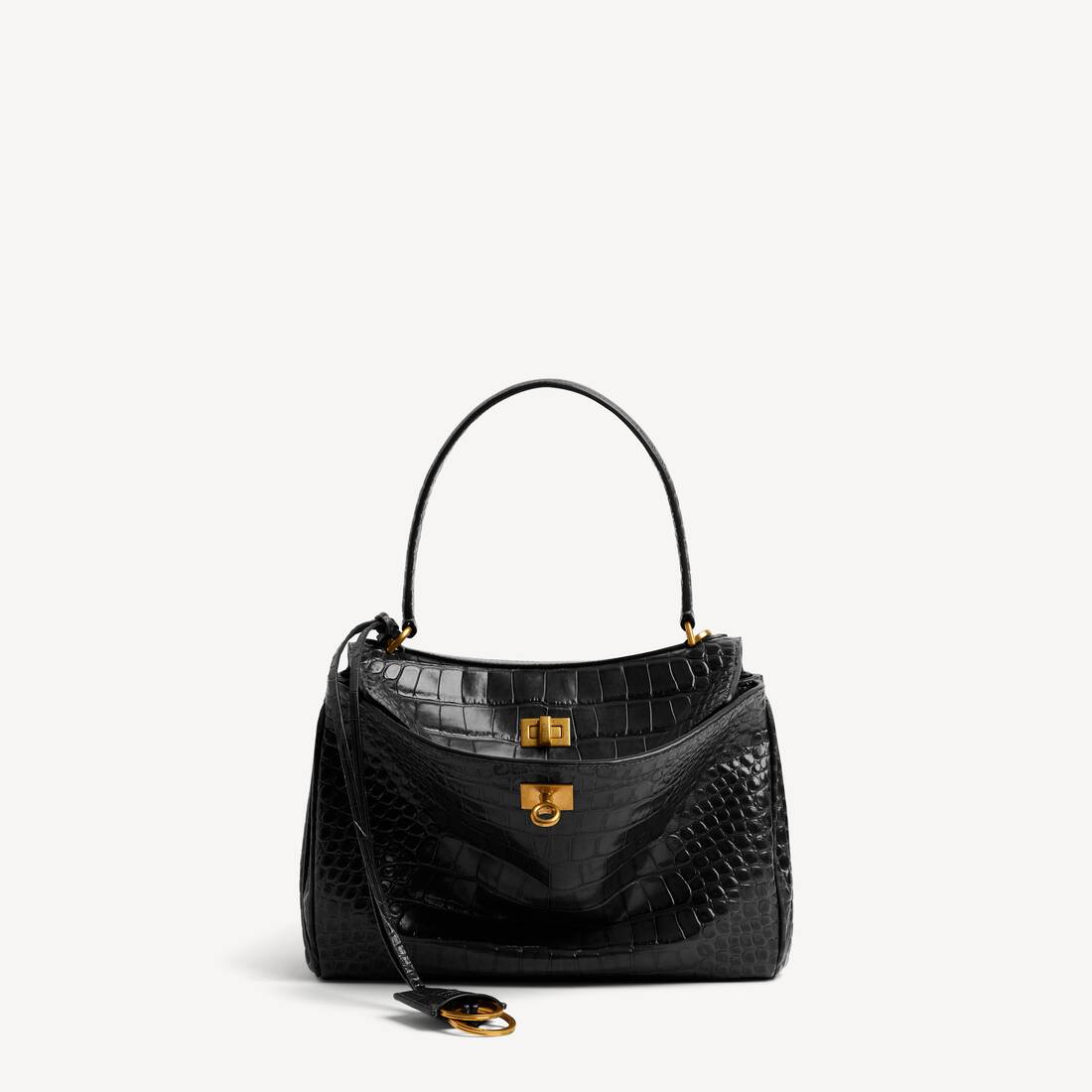 Bolso de Rodeo para Mujer Pequeño en Negro