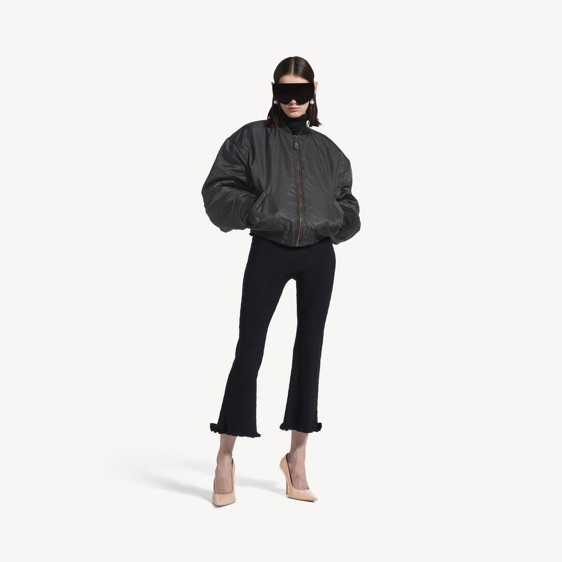 Chaqueta bomber estándar para mujer en negro