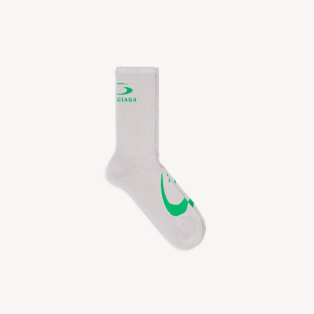 Calcetines masculinos con icono de deportes en gris/verde