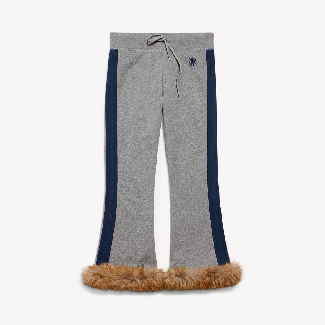 Pantalones de chándal tipo capri con vuelo para mujer en gris oscuro y azul marino lavado