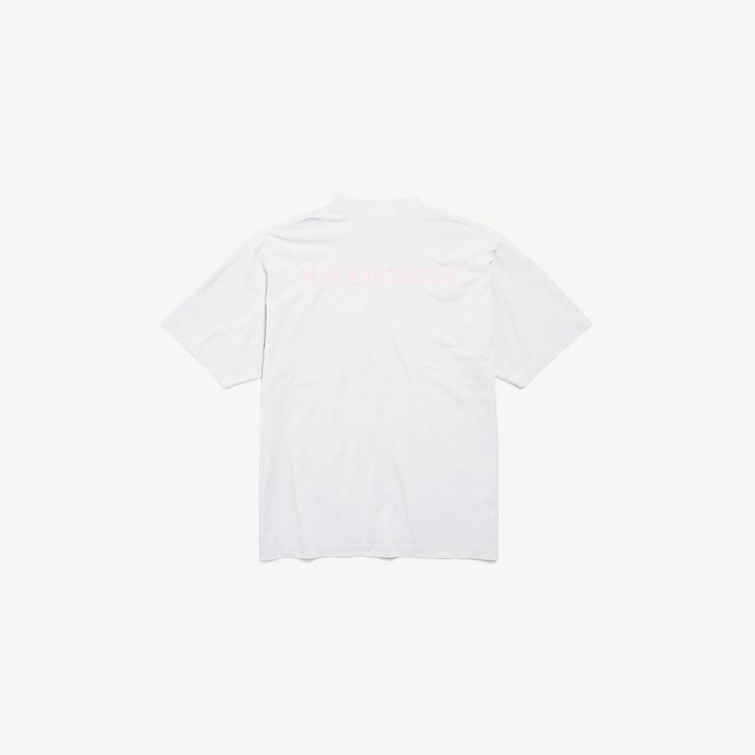 Camiseta hombre Balenciaga modelo medio en blanco sucio/rosa bebé