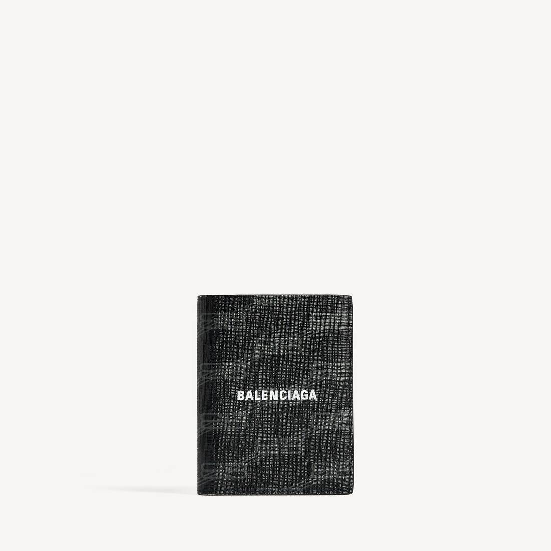 Cartera Vertical Bifold Signature para Hombre en Tela Barnizada con Monograma BB Negro/Gris
